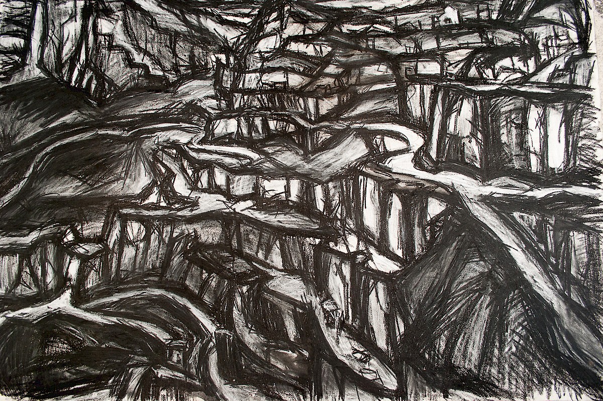 Charcoal quarry drawing (1978)