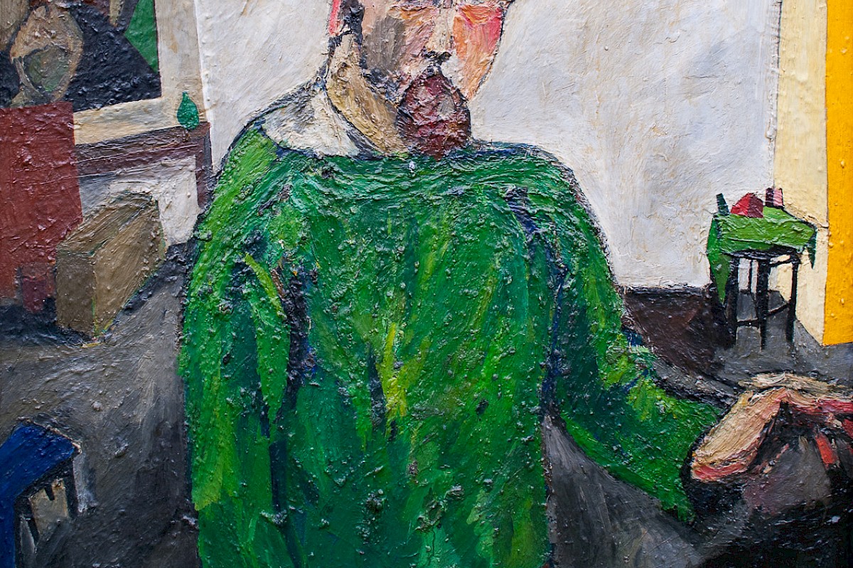 Self-portrait in green jersey (1969)