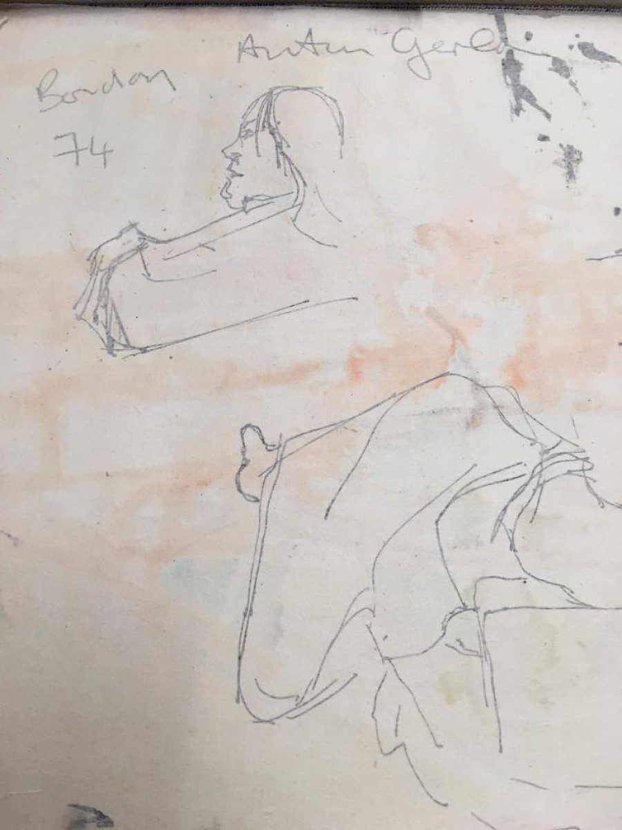 November 2019, Drawings found on the reverse of Prendergast painting